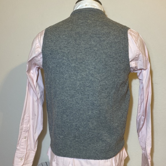Vintage Wool Menswear Sweater Vest 100% Lambswool Made in England - Picture 9 of 16